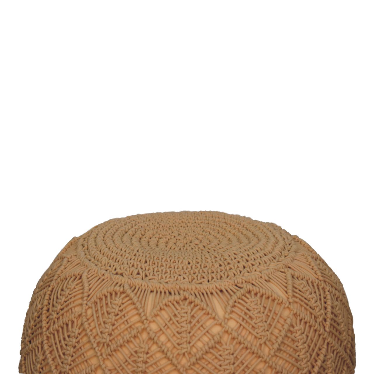 ansley mustard pouffe