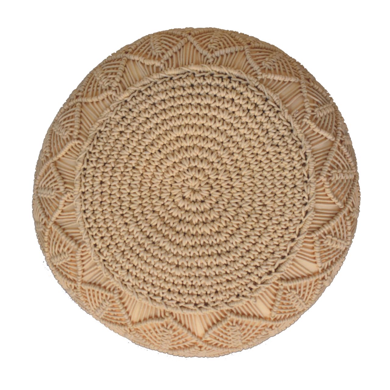 ansley mustard pouffe