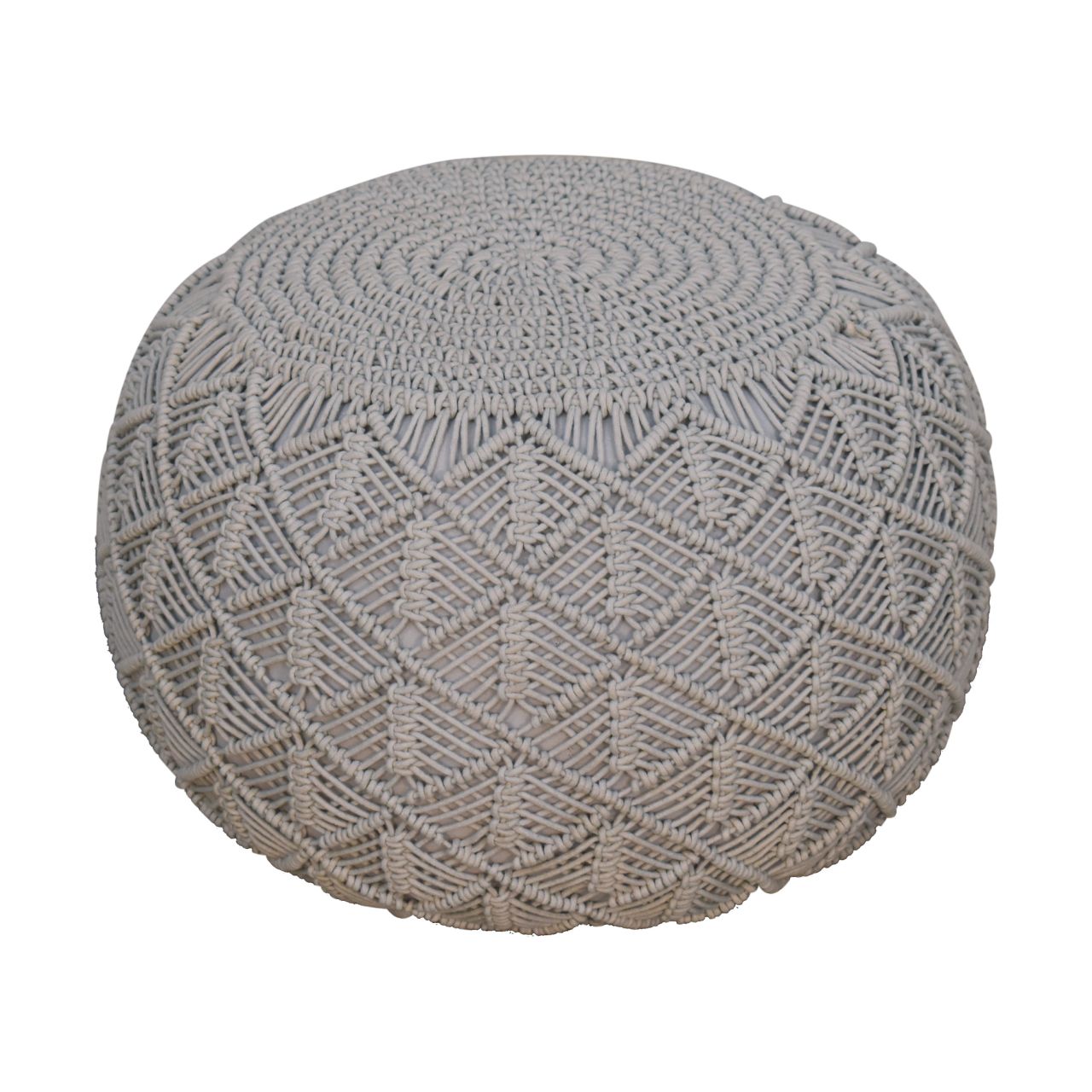 ansley grey pouffe