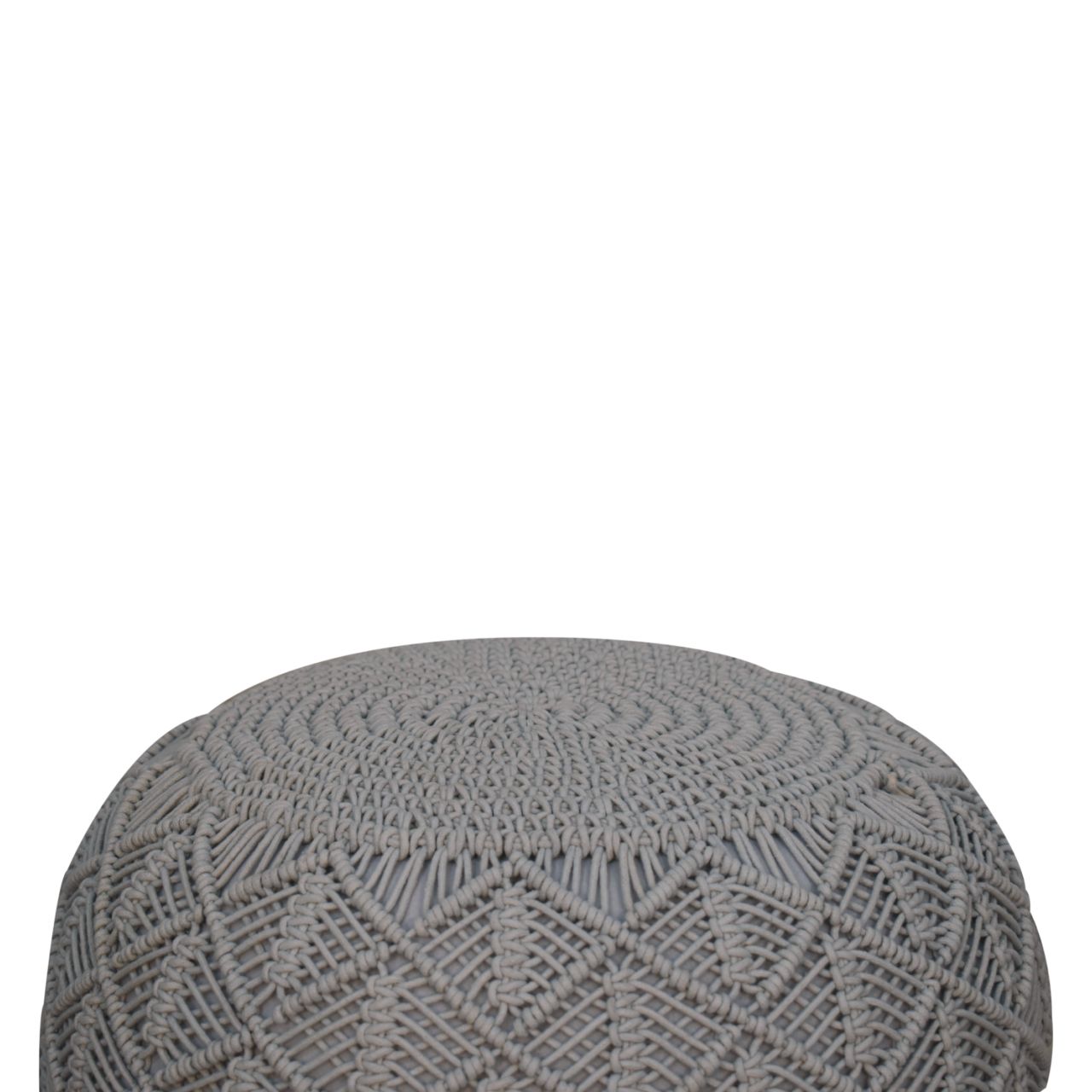 ansley grey pouffe