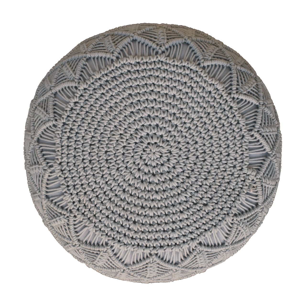 ansley grey pouffe