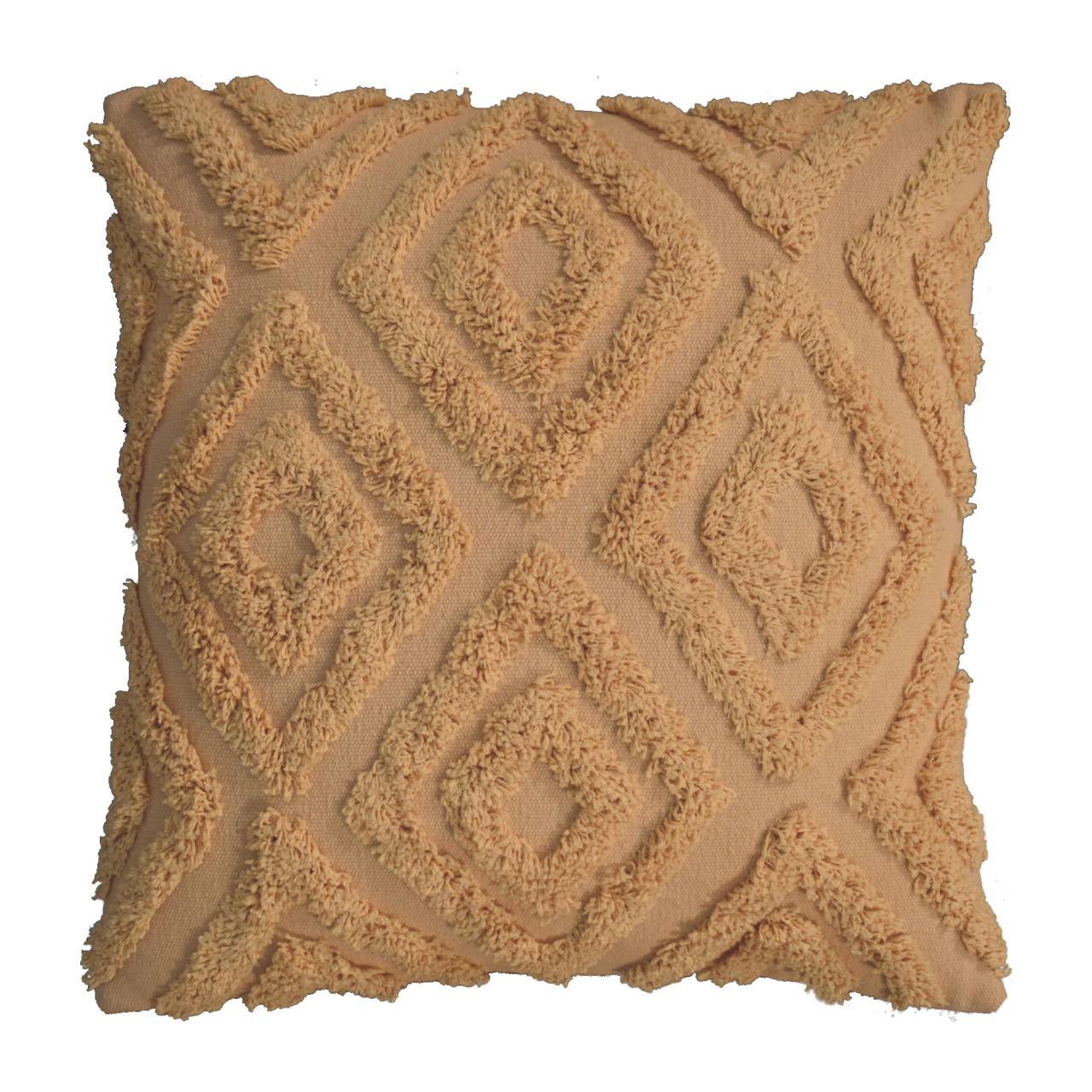 mustard mini diamond tassle cushion set of 2