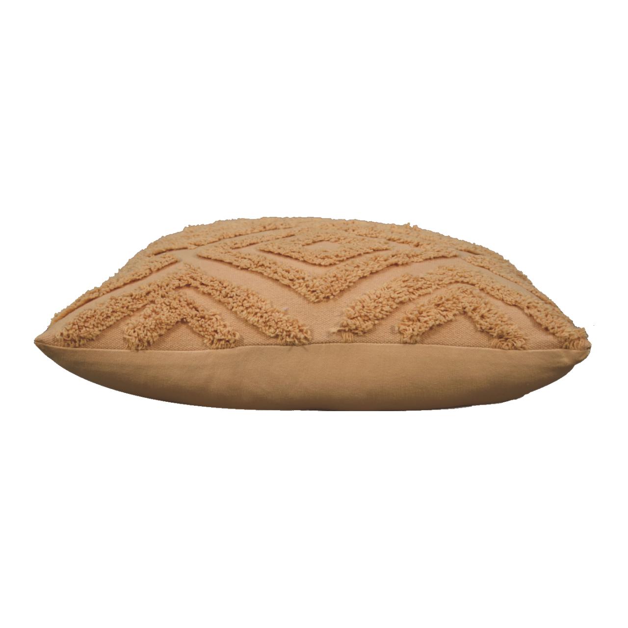 mustard mini diamond tassle cushion set of 2