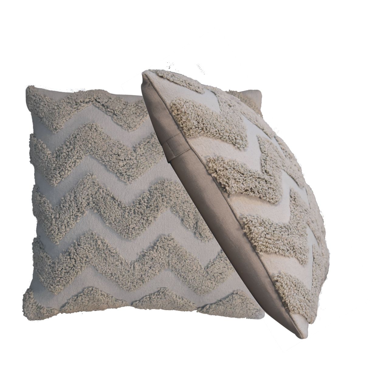 grey zig zag cushion set of 2