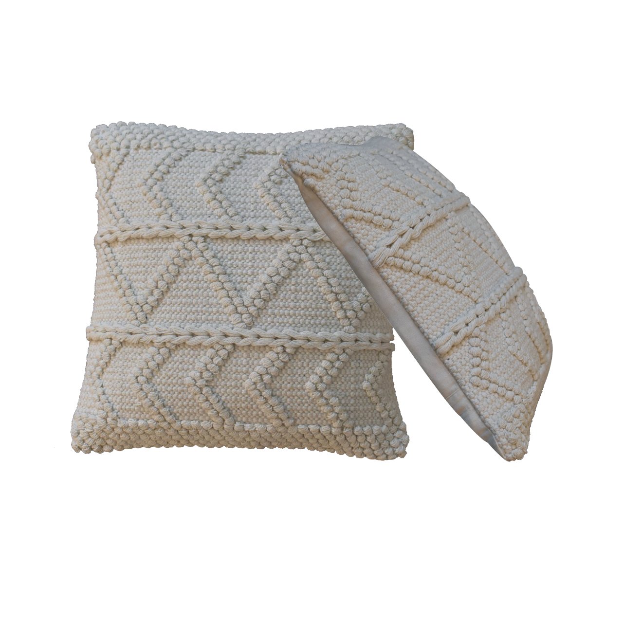 alda cushion set of 2 natural white