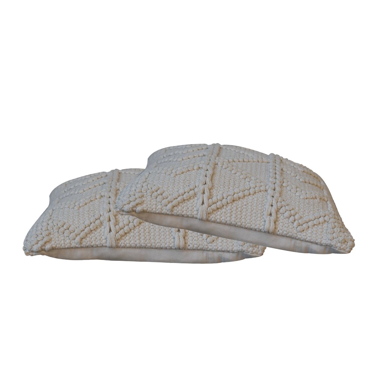 alda cushion set of 2 natural white