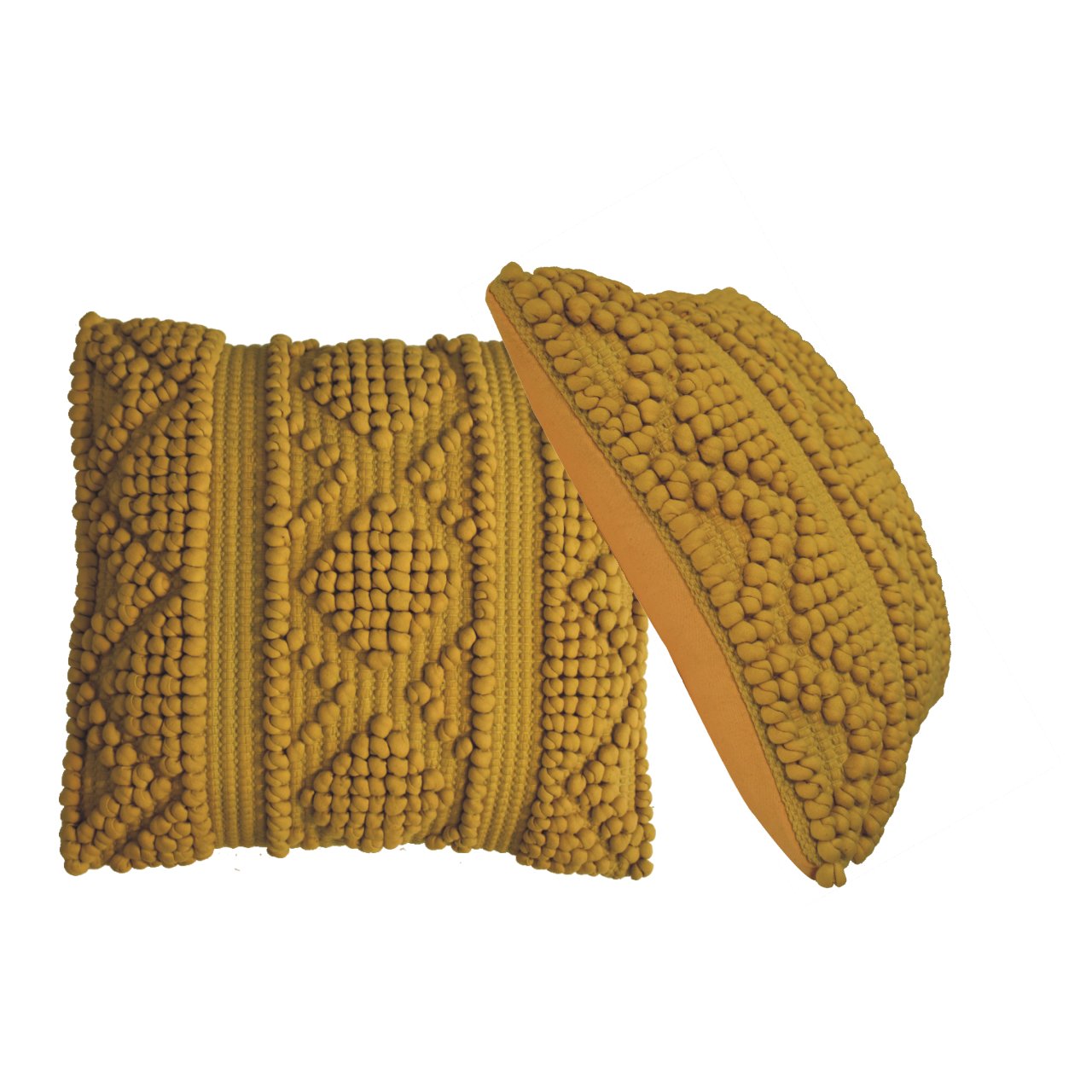 nola cushion set of 2 mustard