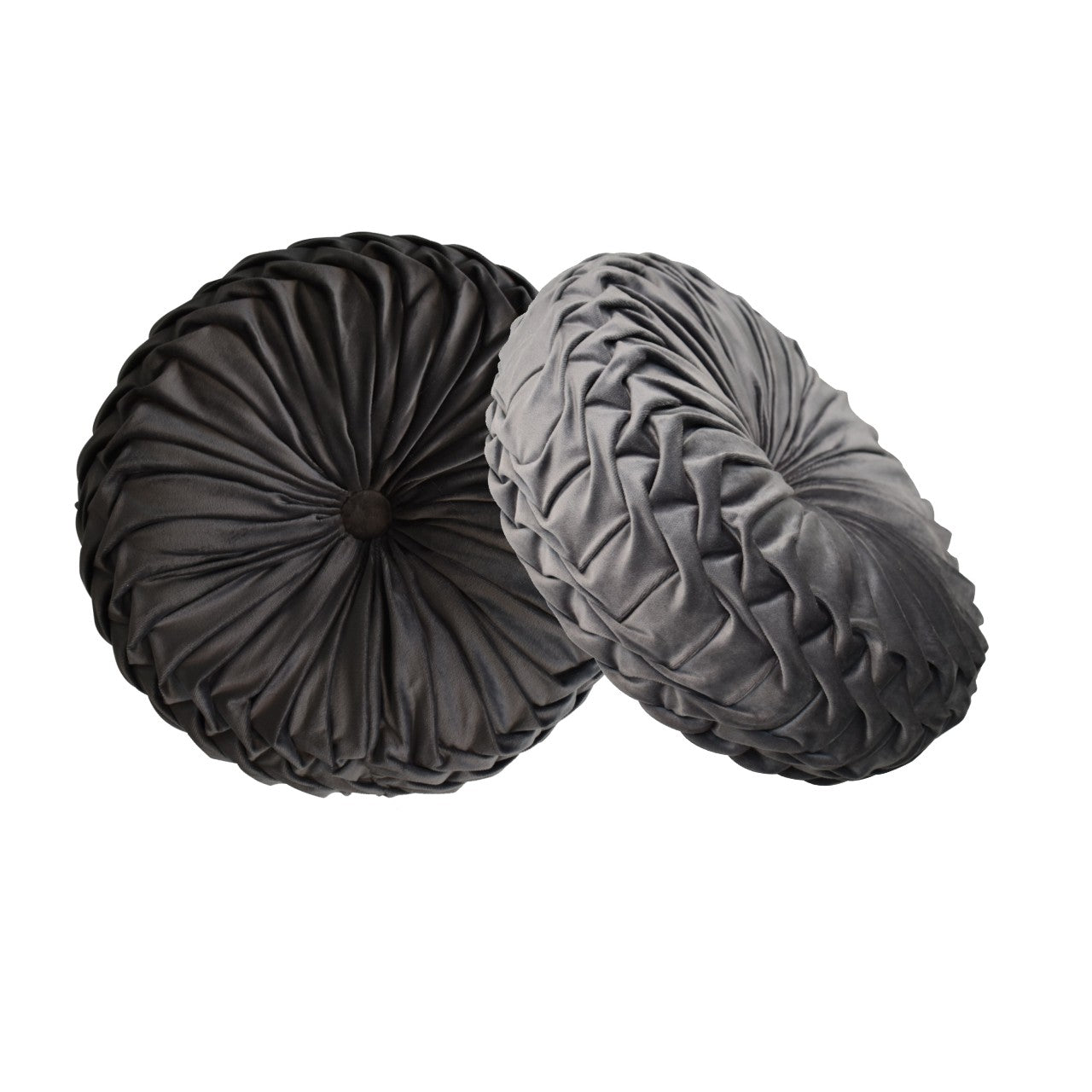 grey smocking cushion set of 2