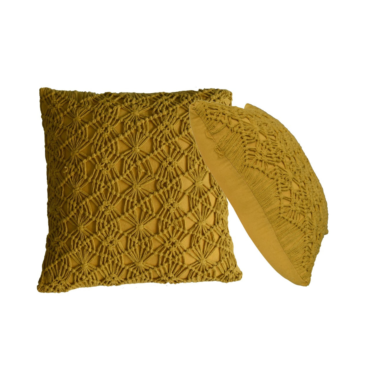 mustard maura cushion set of 2