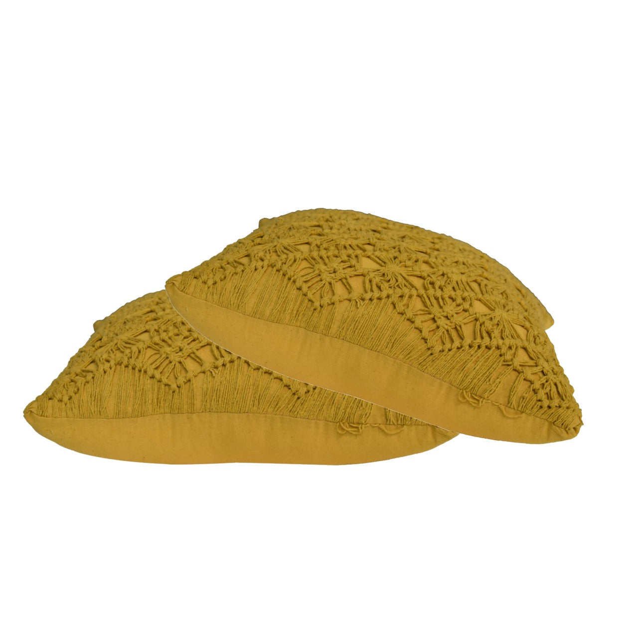 mustard maura cushion set of 2