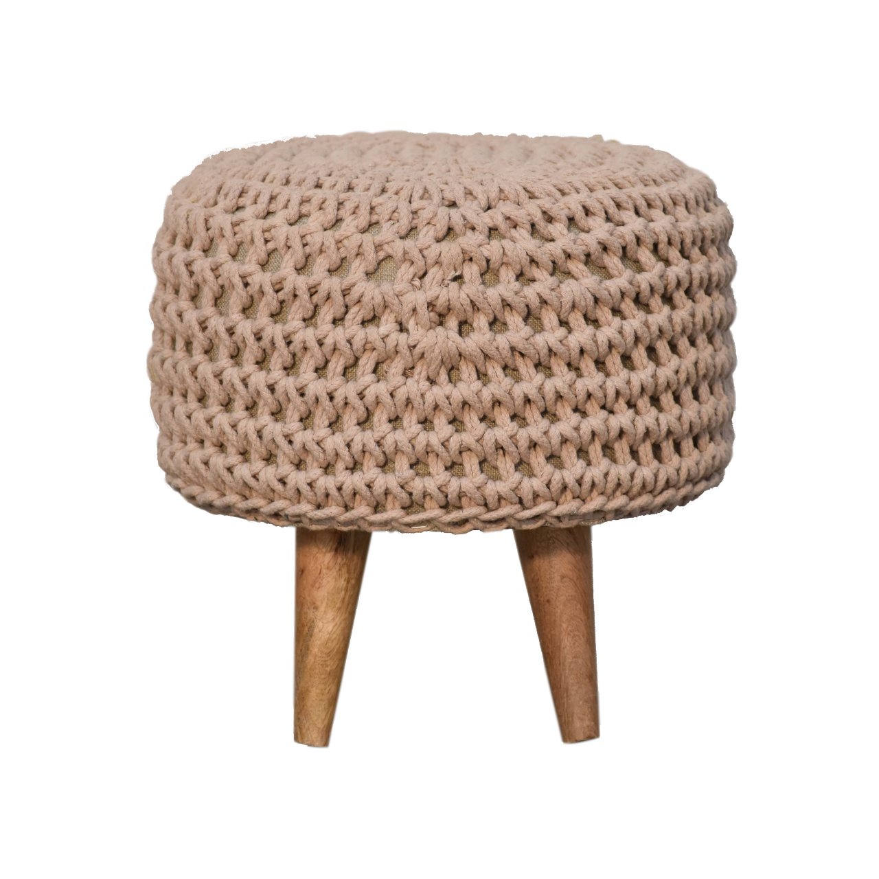 keeva beige oblong footstool