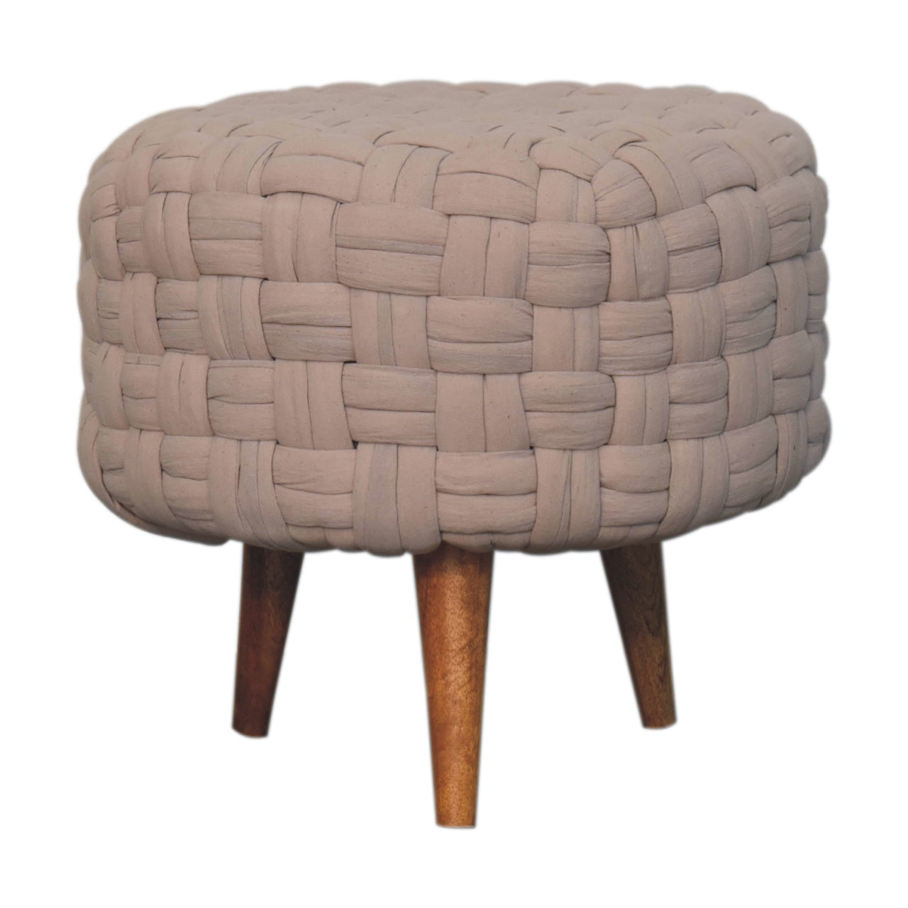 cream tube footstool