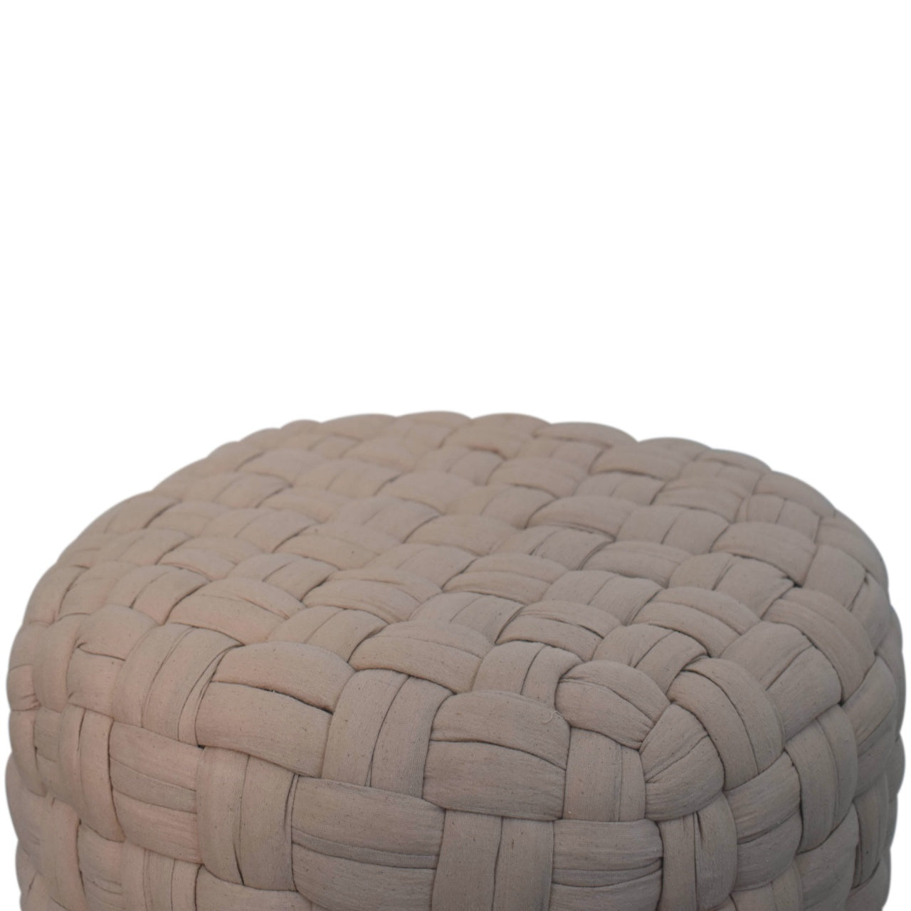 cream tube footstool