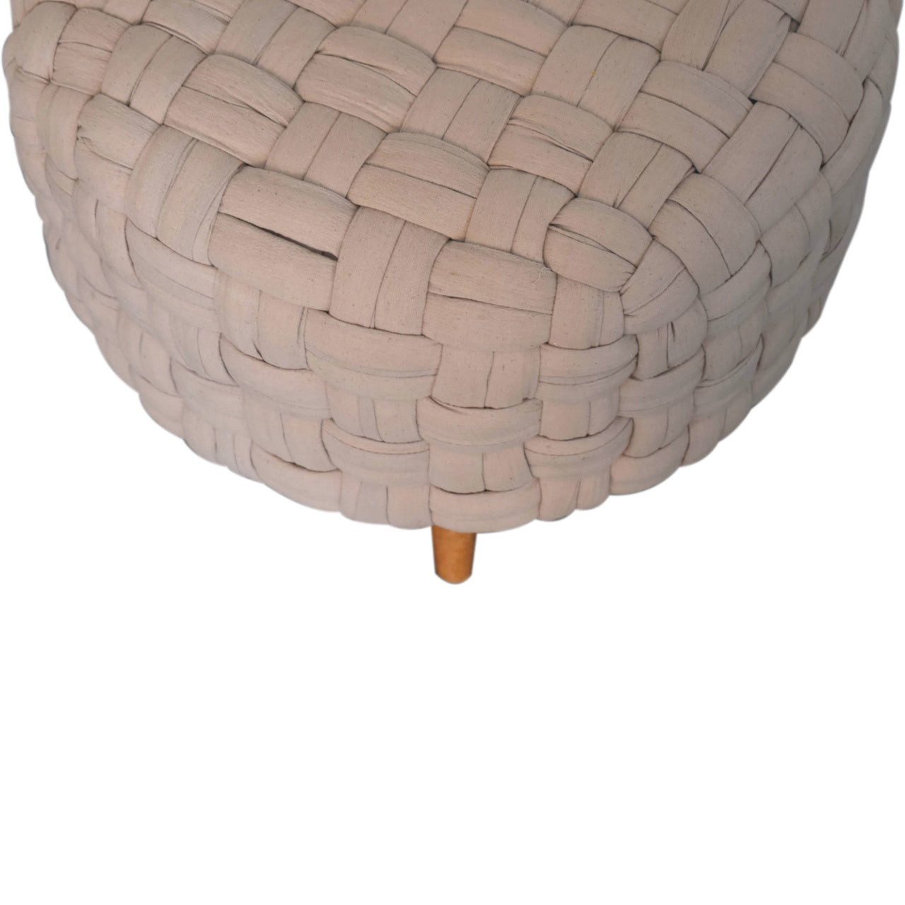 cream tube footstool