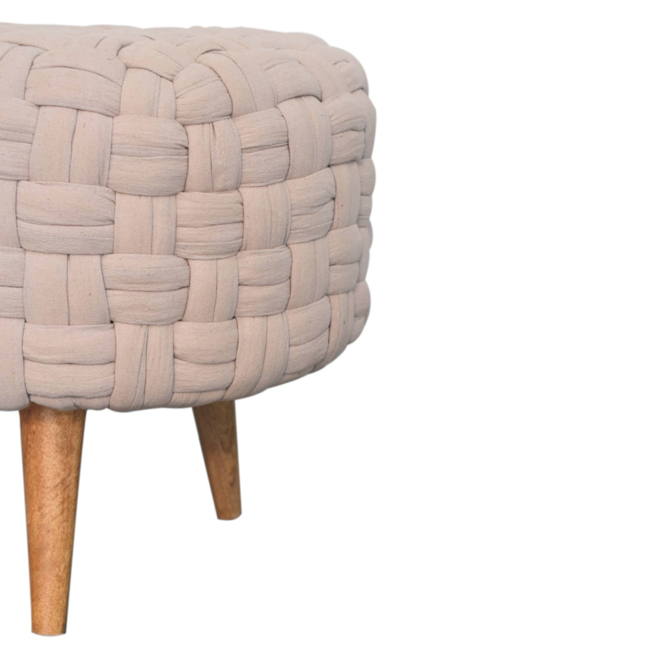 cream tube footstool