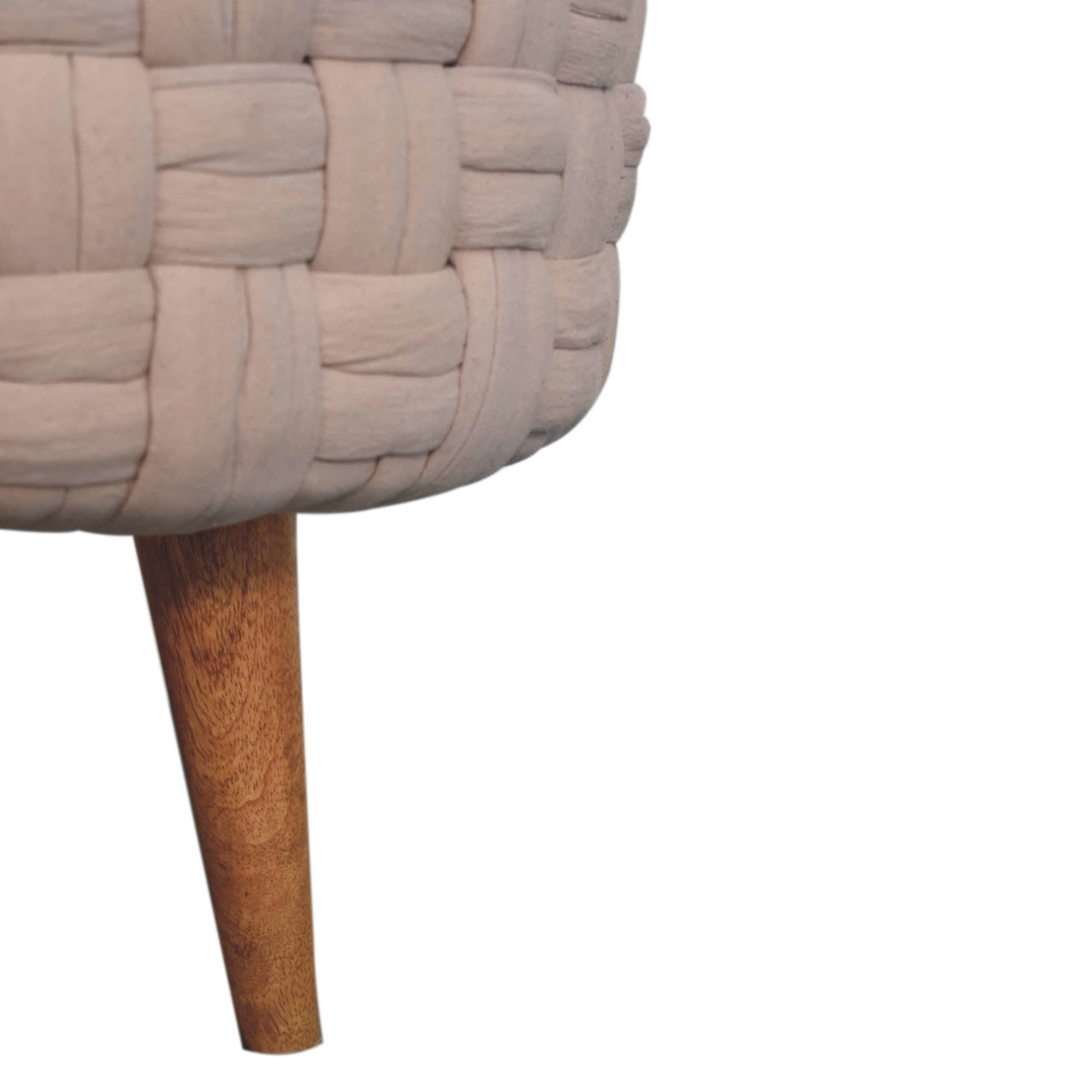 cream tube footstool