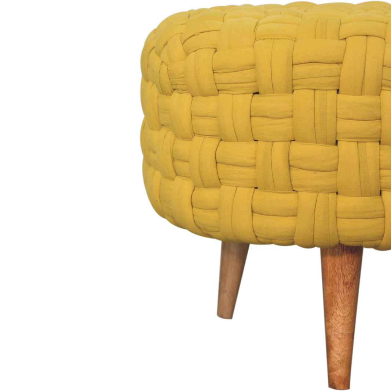 mustard tube footstool