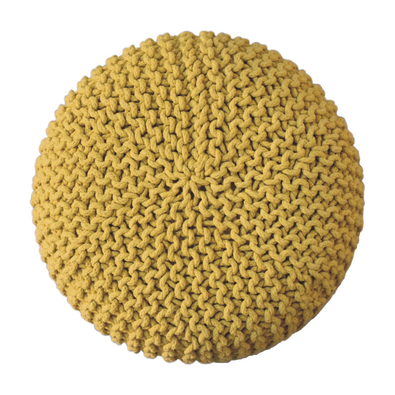 keeva mustard round footstool