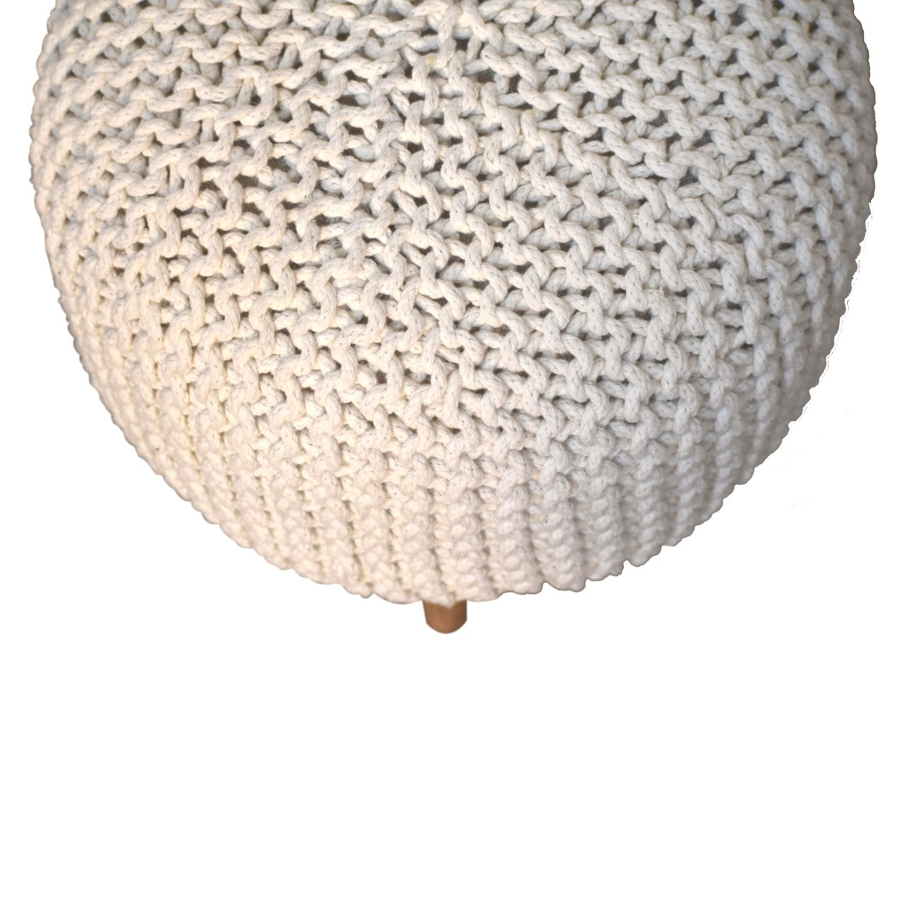 keeva white round footstool
