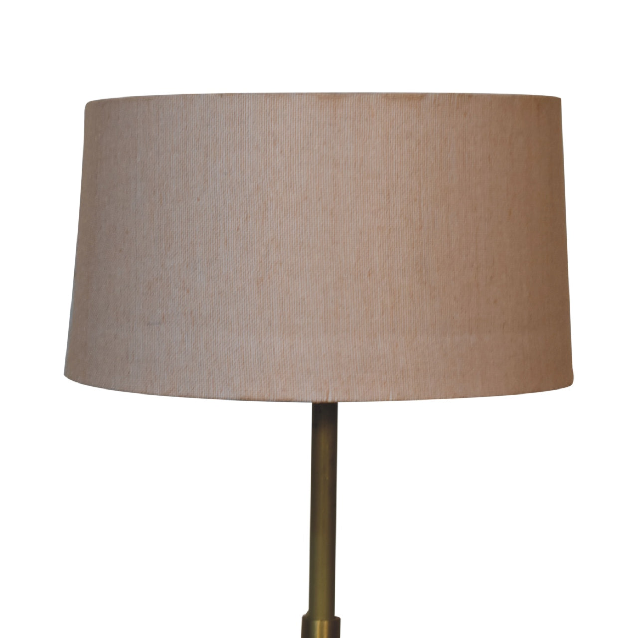 brass plated and wooden teak floor lamp