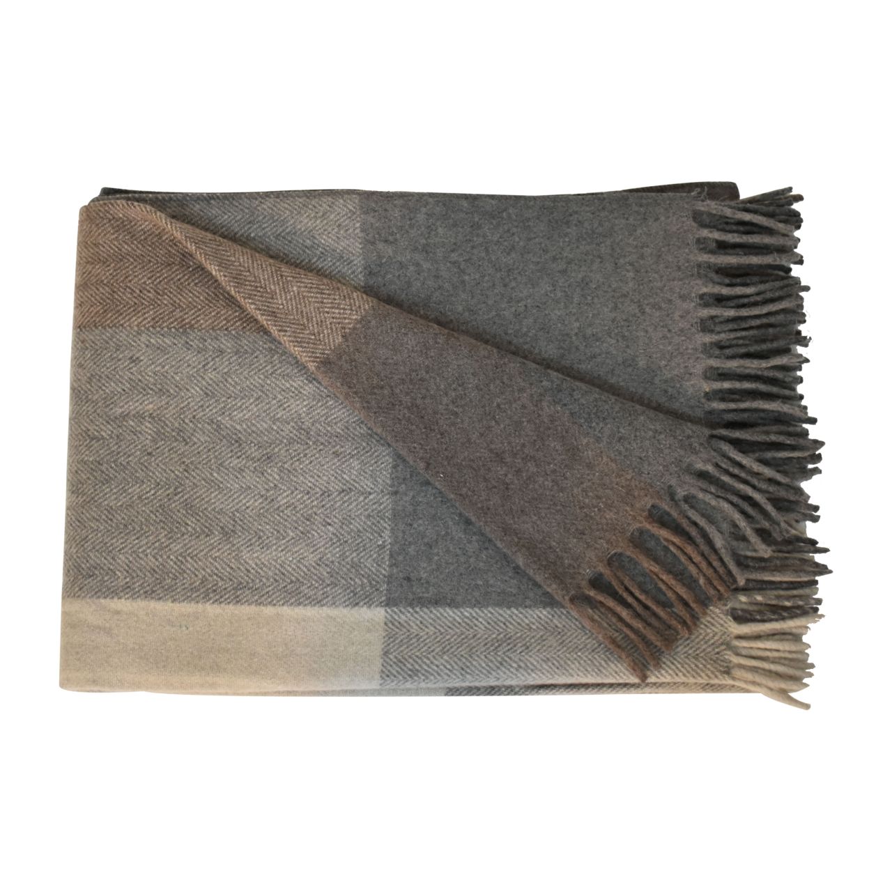 small selin grey woollen throw