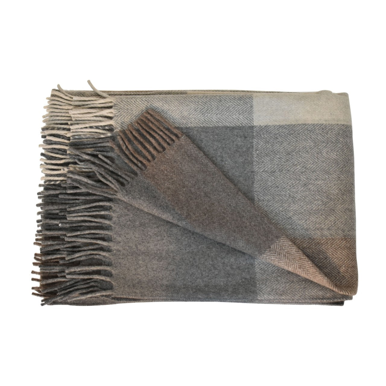 small selin grey woollen throw