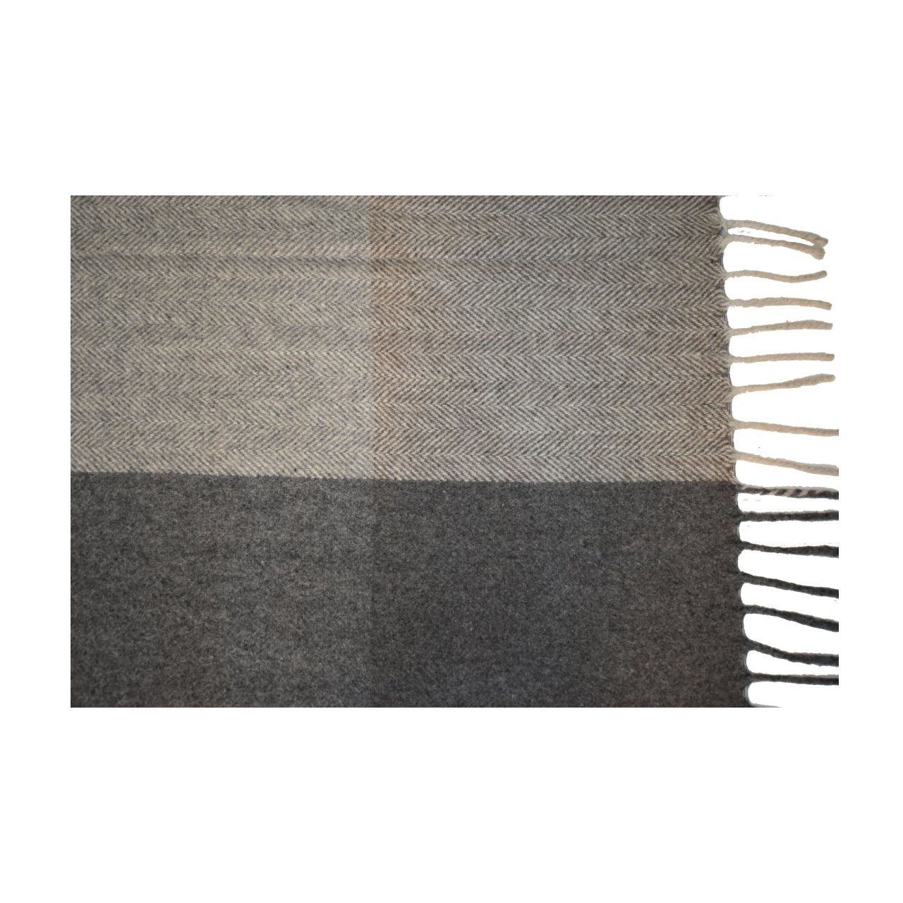 small selin grey woollen throw