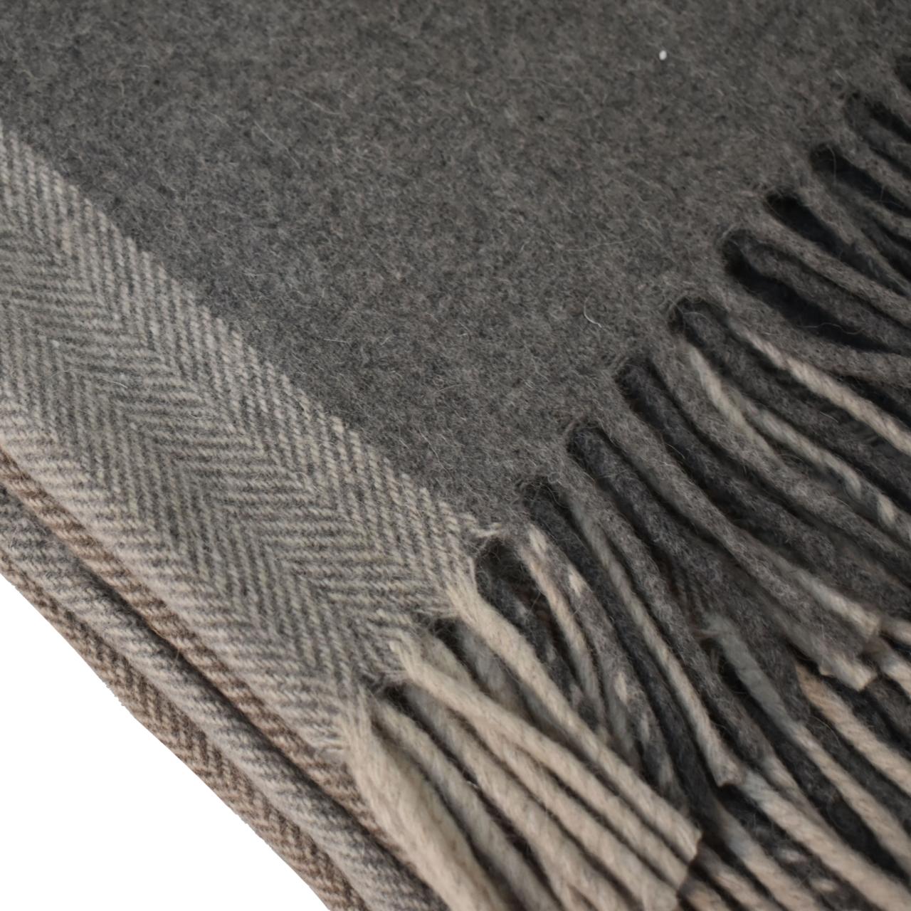 small selin grey woollen throw