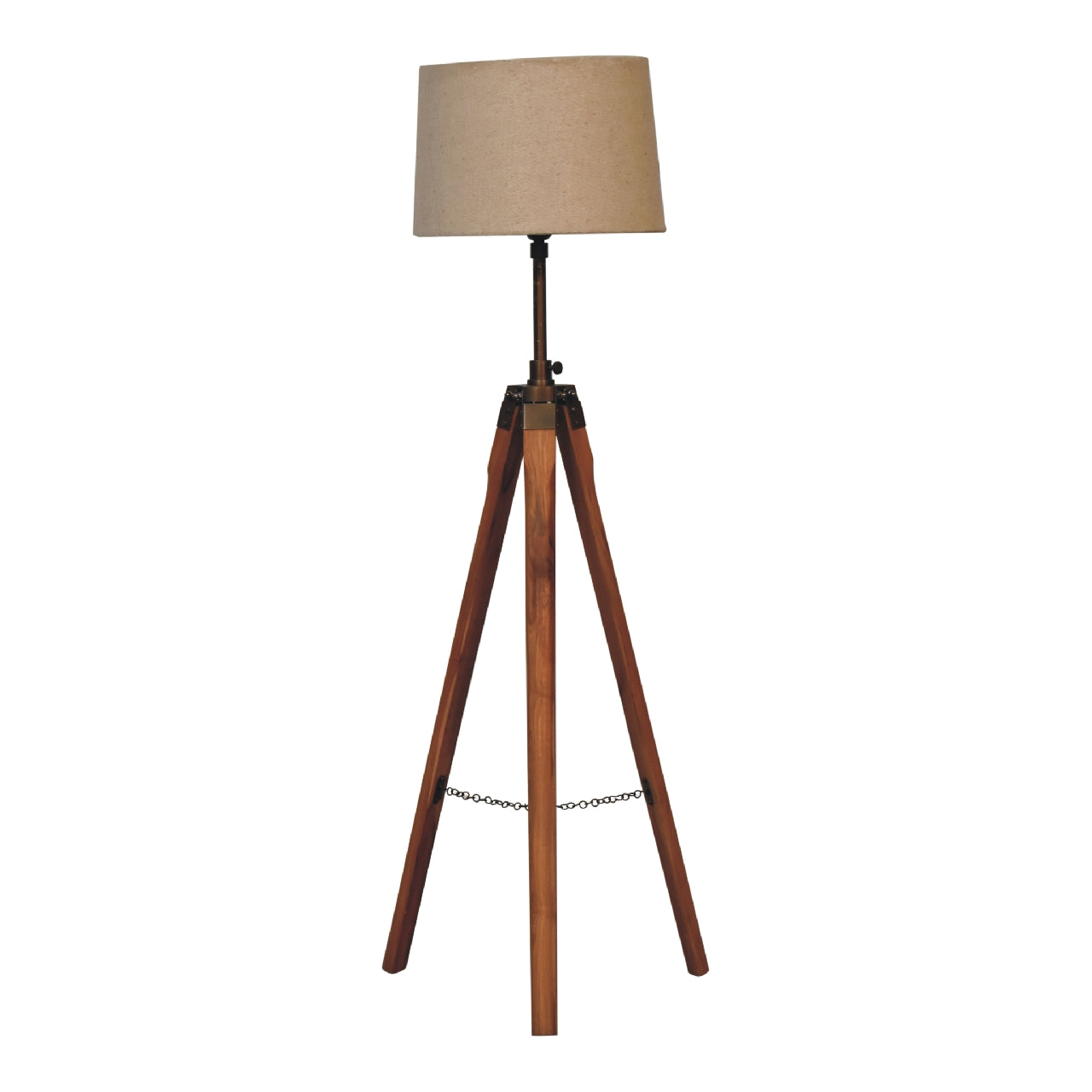 fixed brass tripod floor lamp