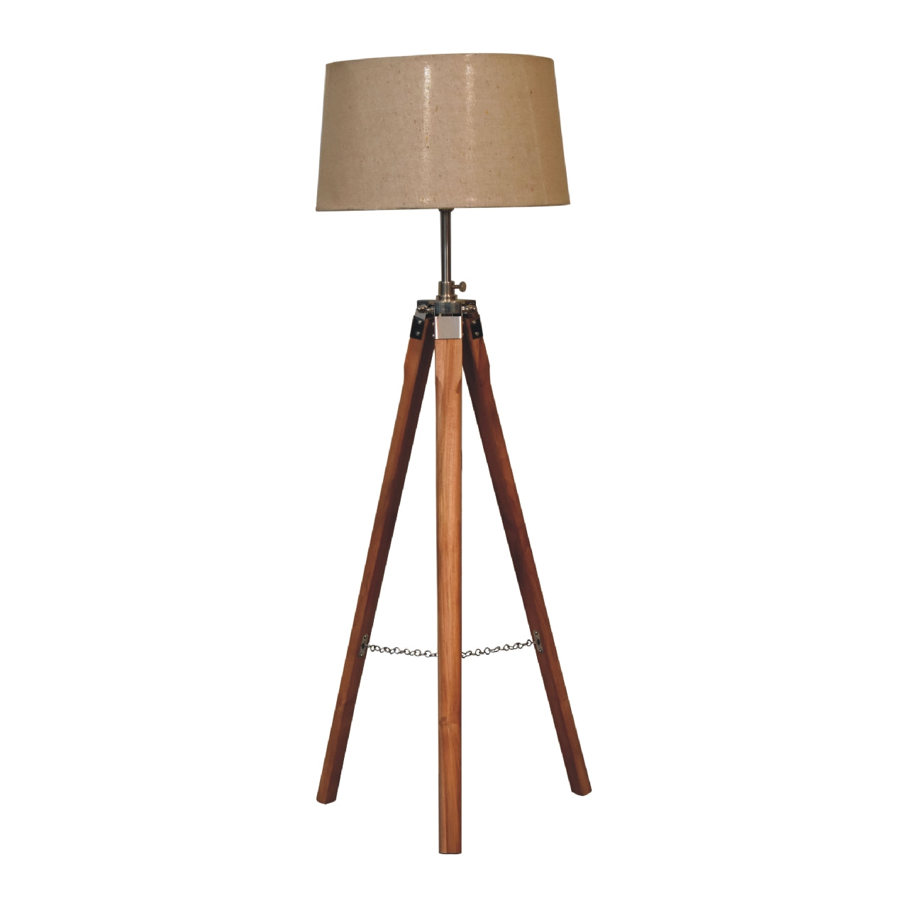 fixed chrome tripod floor lamp
