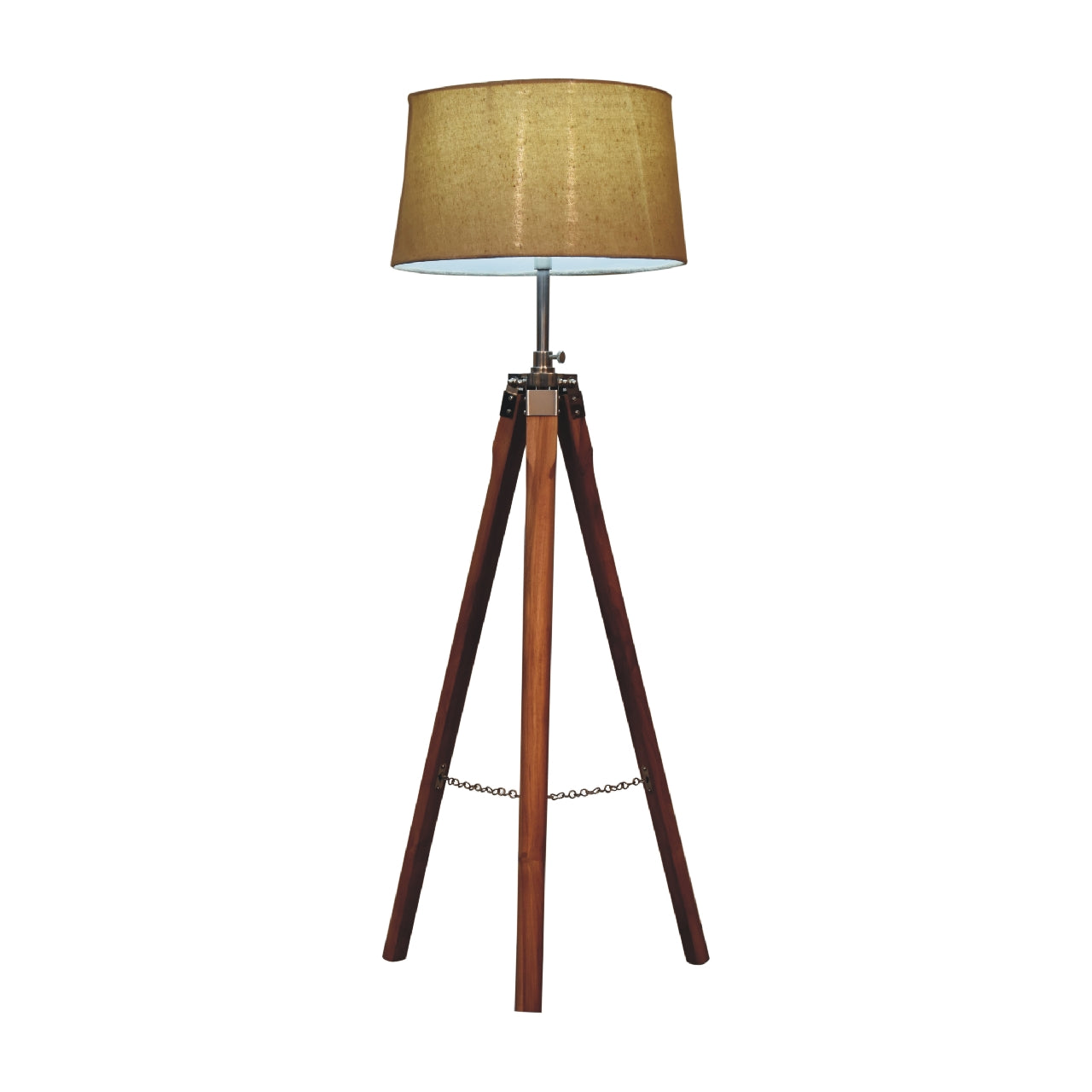 fixed chrome tripod floor lamp