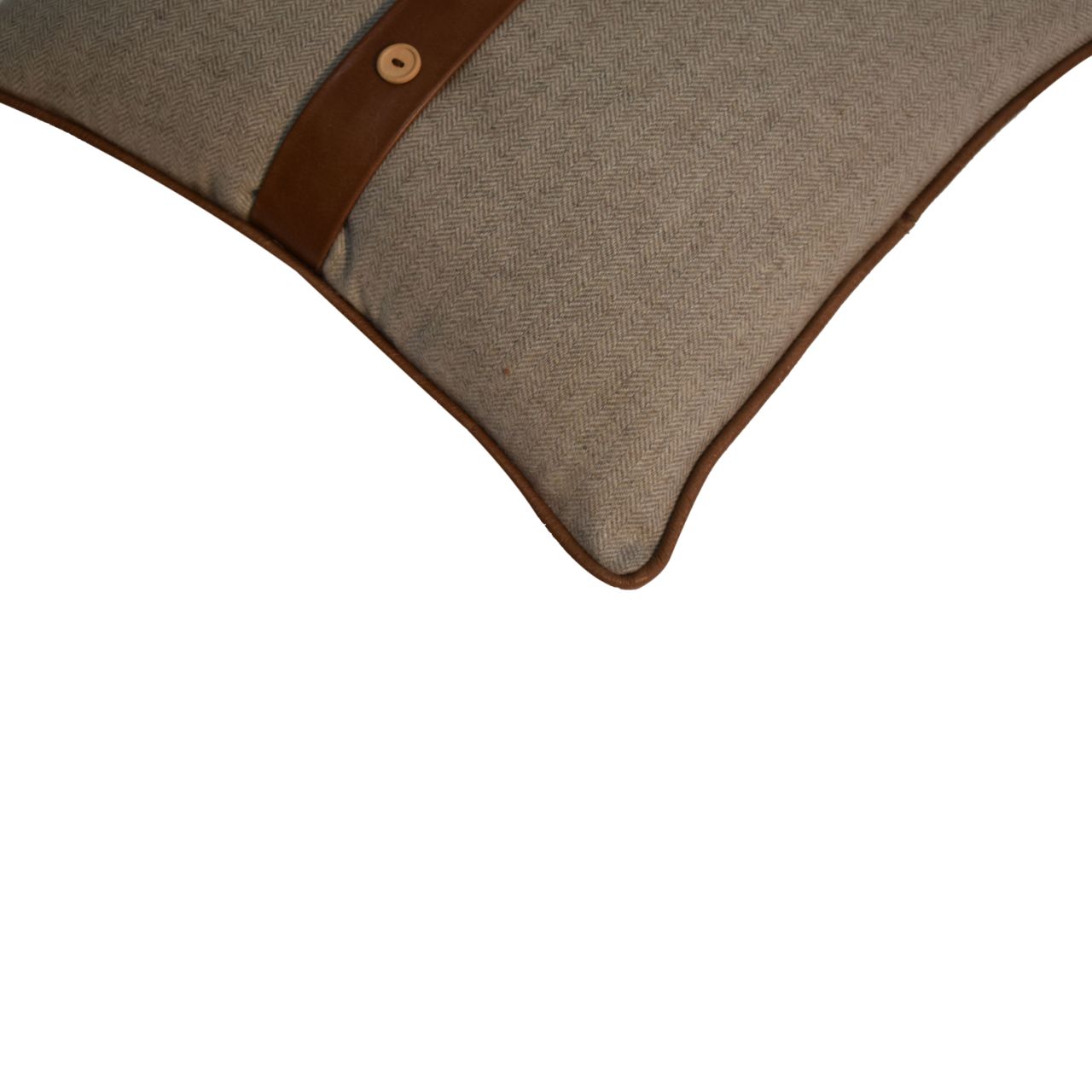 quinn cushion set of 2 leather sand tweed