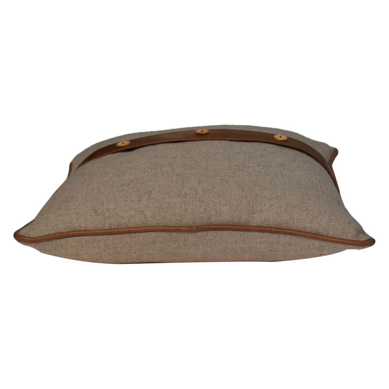 quinn cushion set of 2 leather sand tweed
