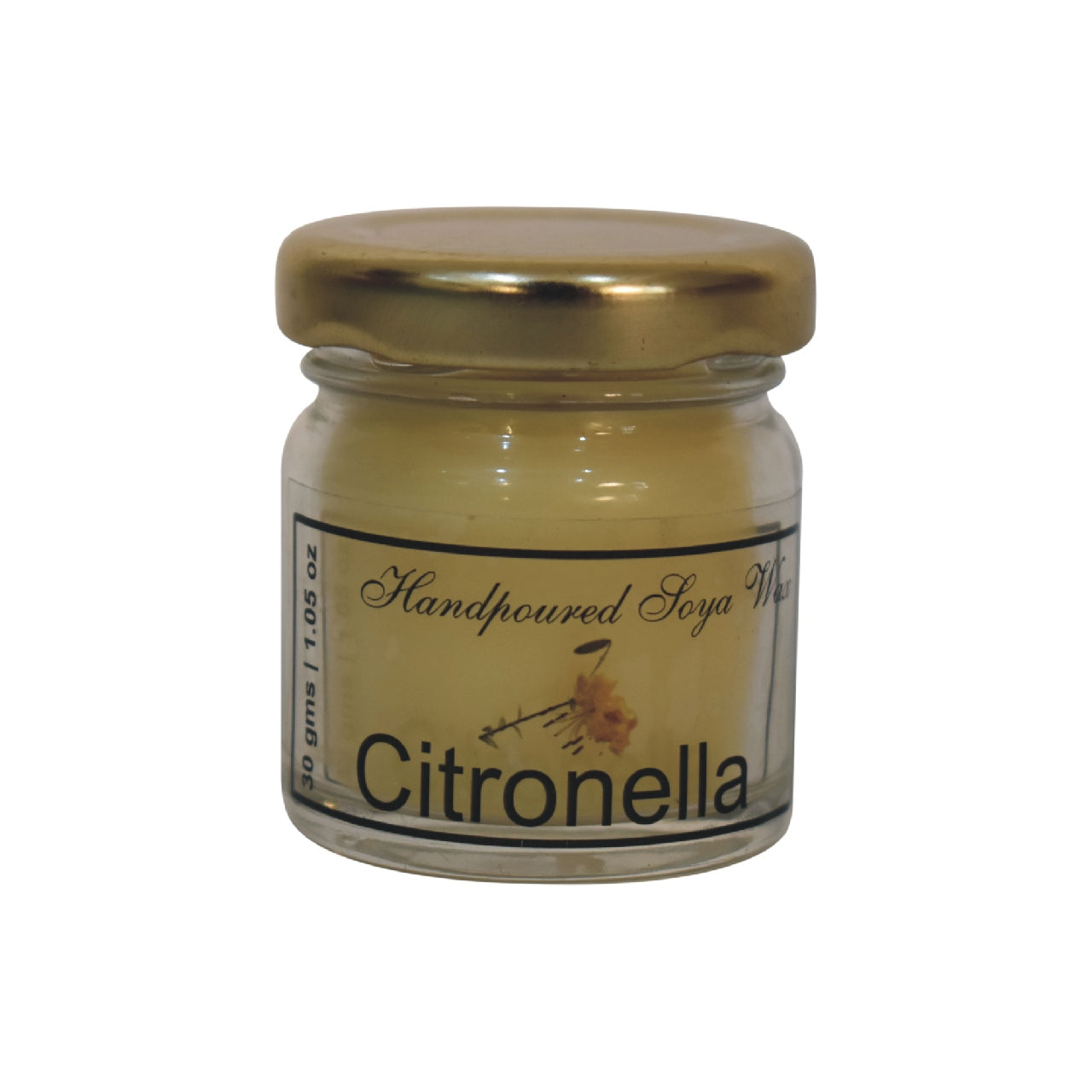 mini candle set of 6 lemongrass lavender rose citronella jasmine and ocean breeze