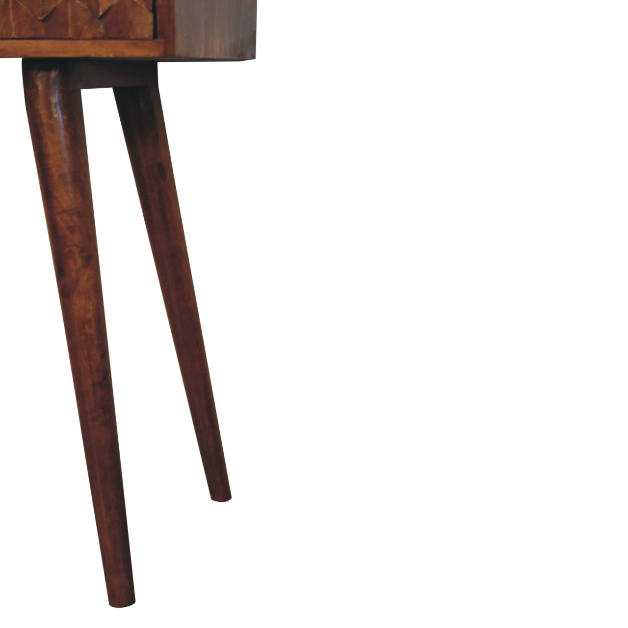 pineapple carved console table in chestnut