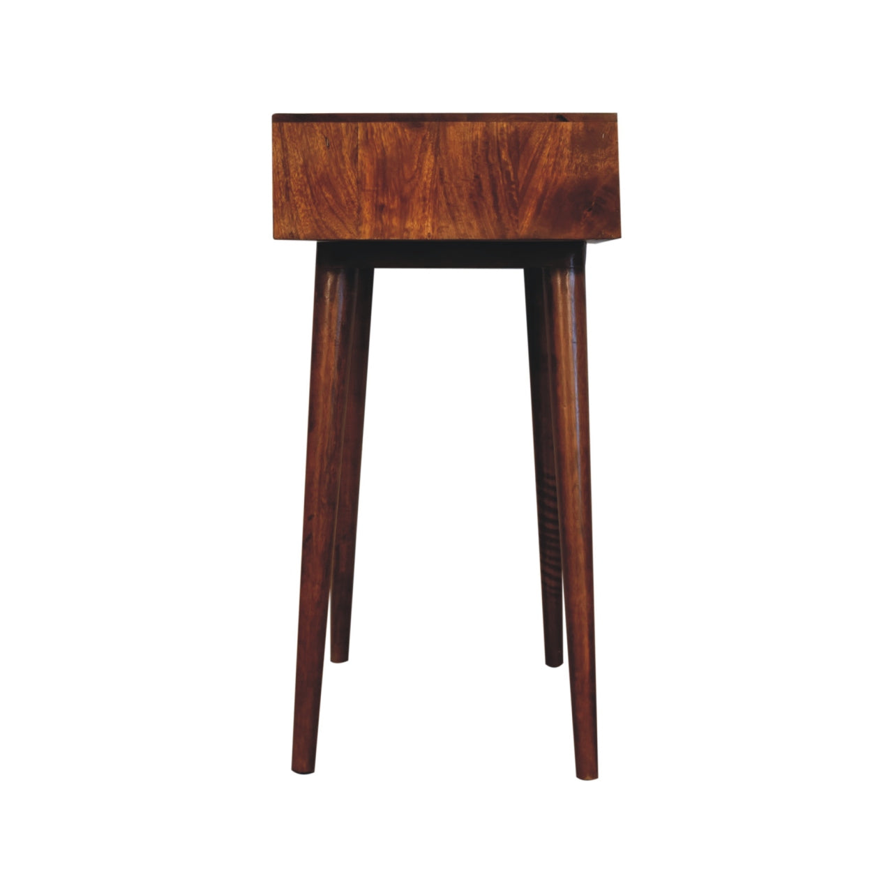 pineapple carved console table in chestnut