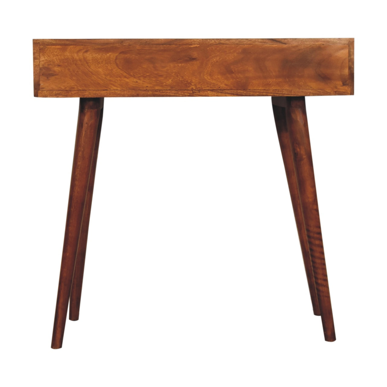pineapple carved console table in chestnut