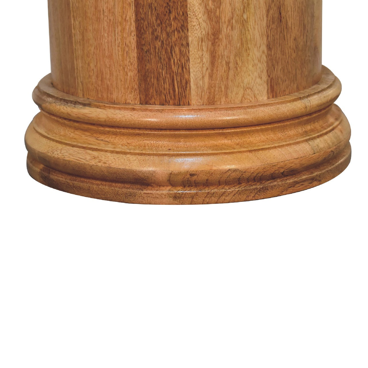 solid wood round umbrella stand with knocker