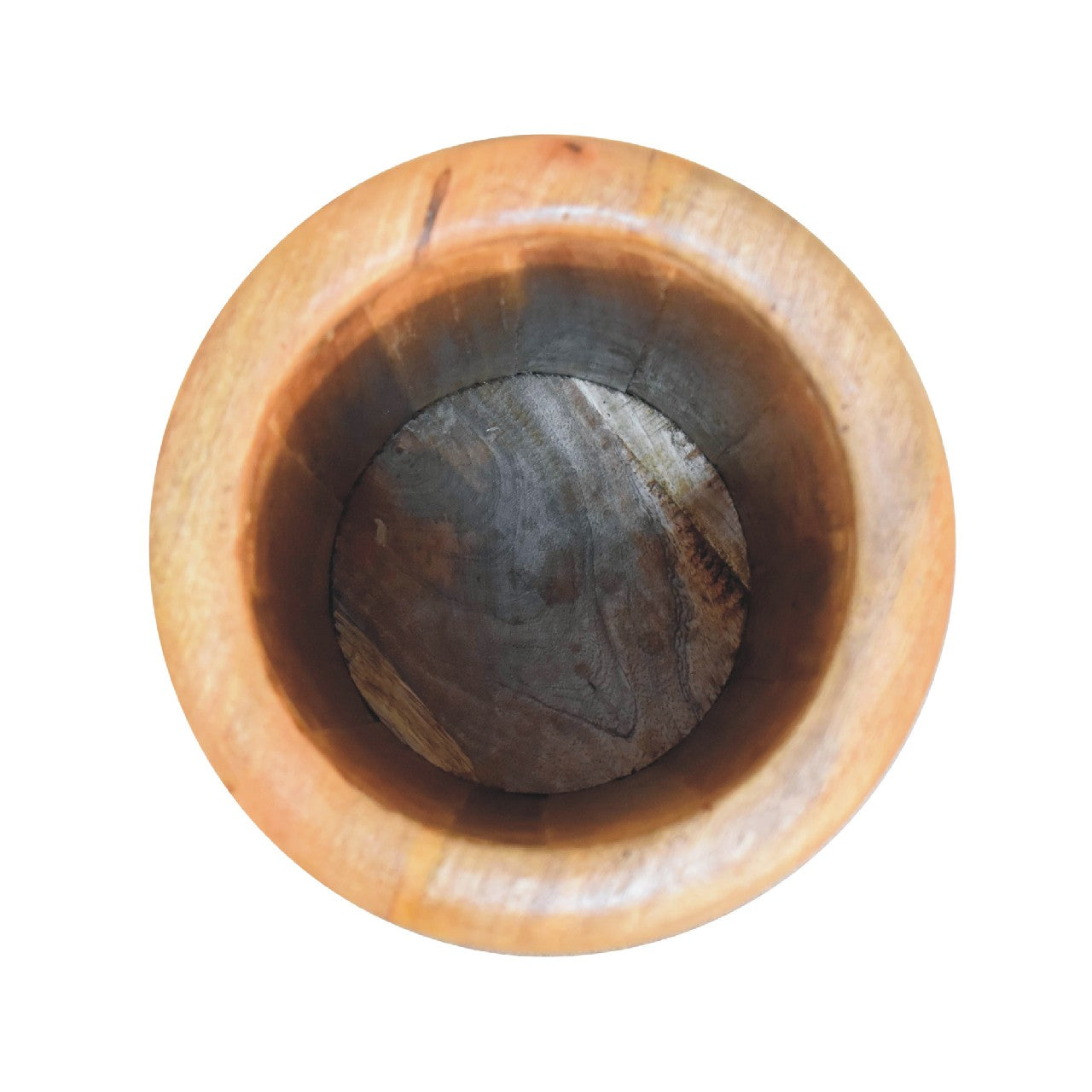 solid wood round umbrella stand with knocker
