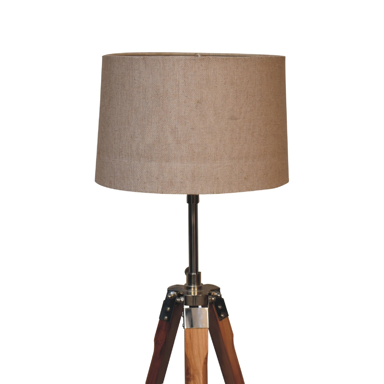 fixed chrome plated tripod floor lamp