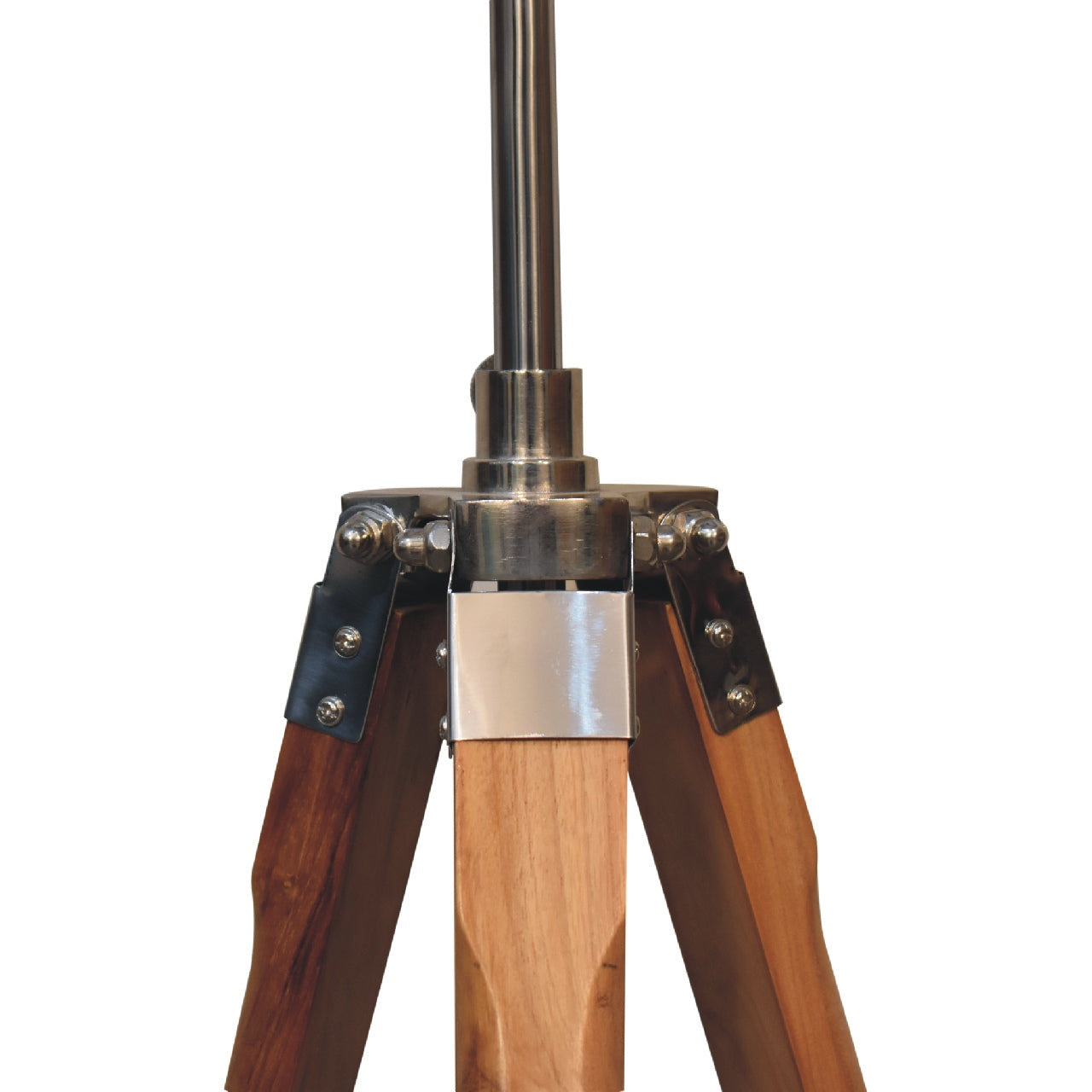 fixed chrome plated tripod floor lamp