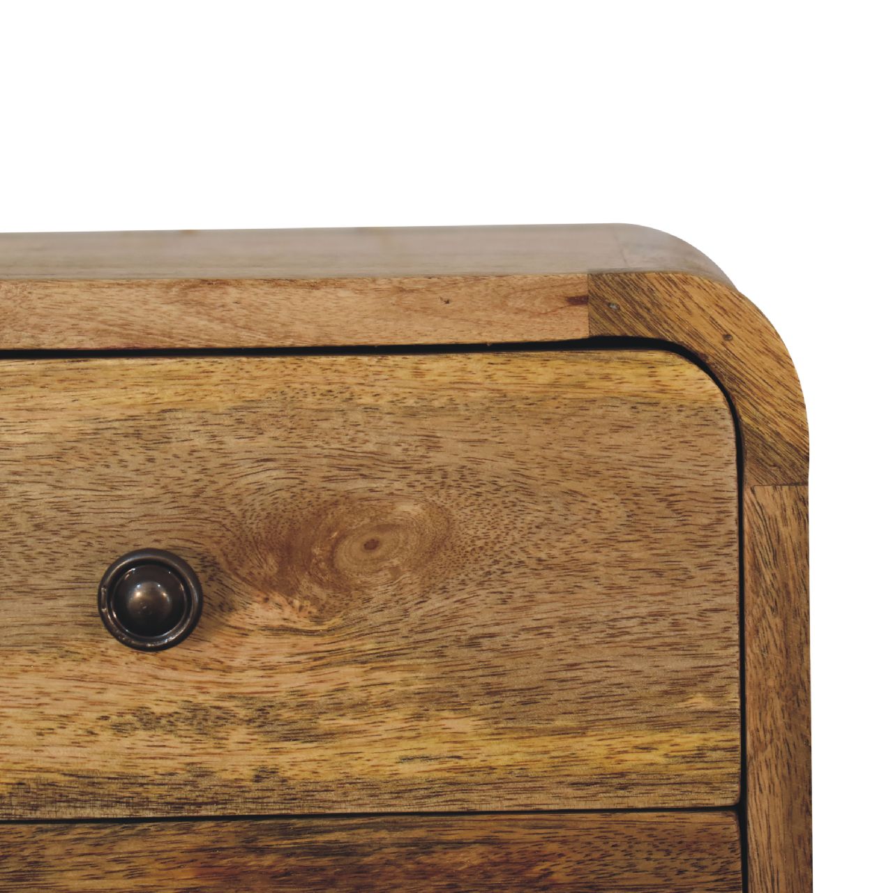 mini curved oak ish wall mounted bedside