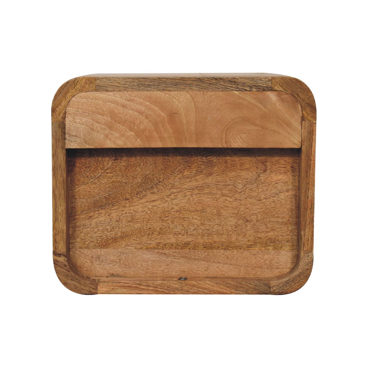 mini curved oak ish wall mounted bedside