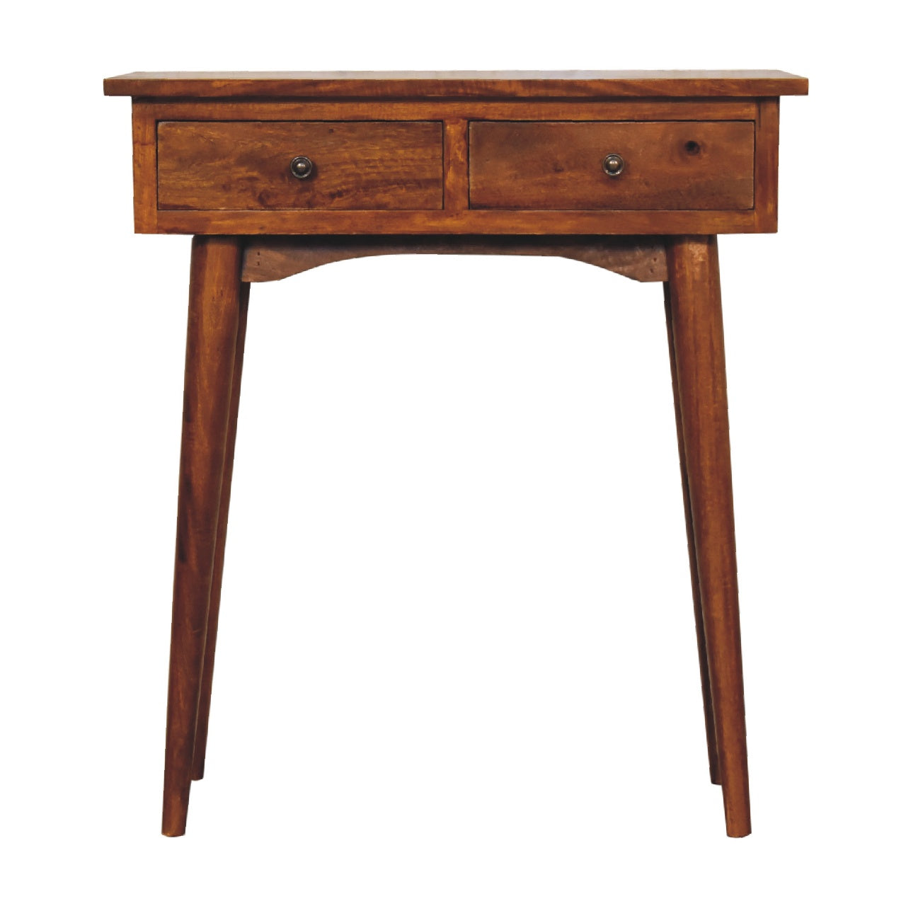 mini chestnut hallway console table