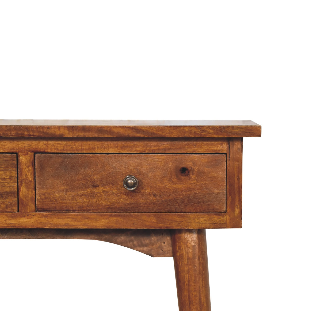 mini chestnut hallway console table