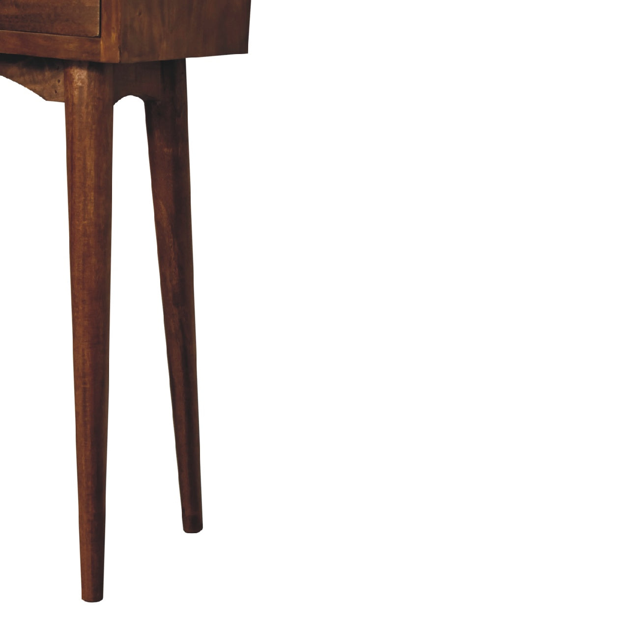 mini chestnut hallway console table