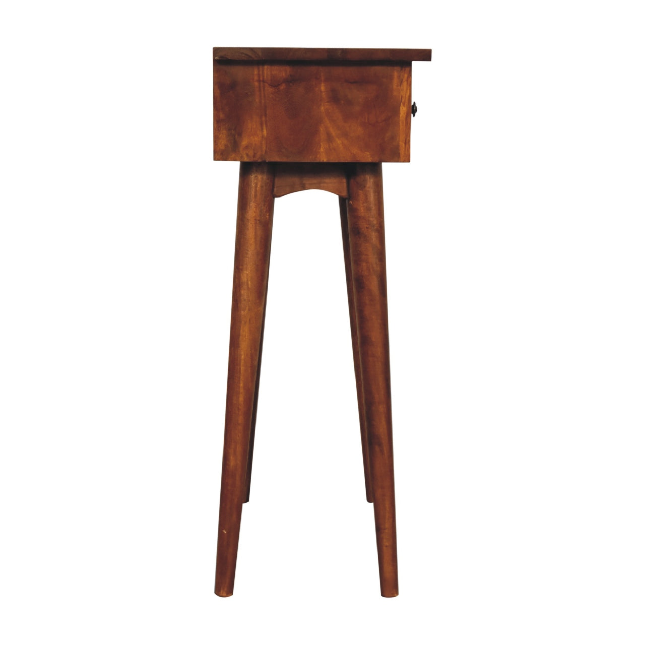 mini chestnut hallway console table