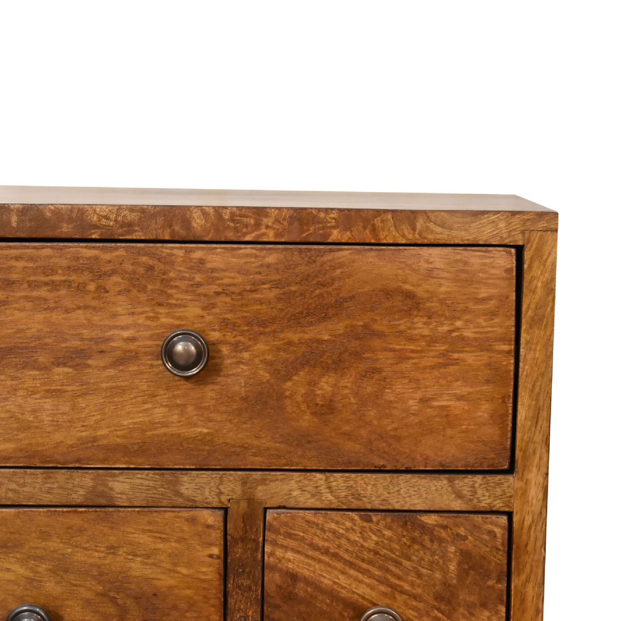 chestnut nordic style 4 drawer bedside
