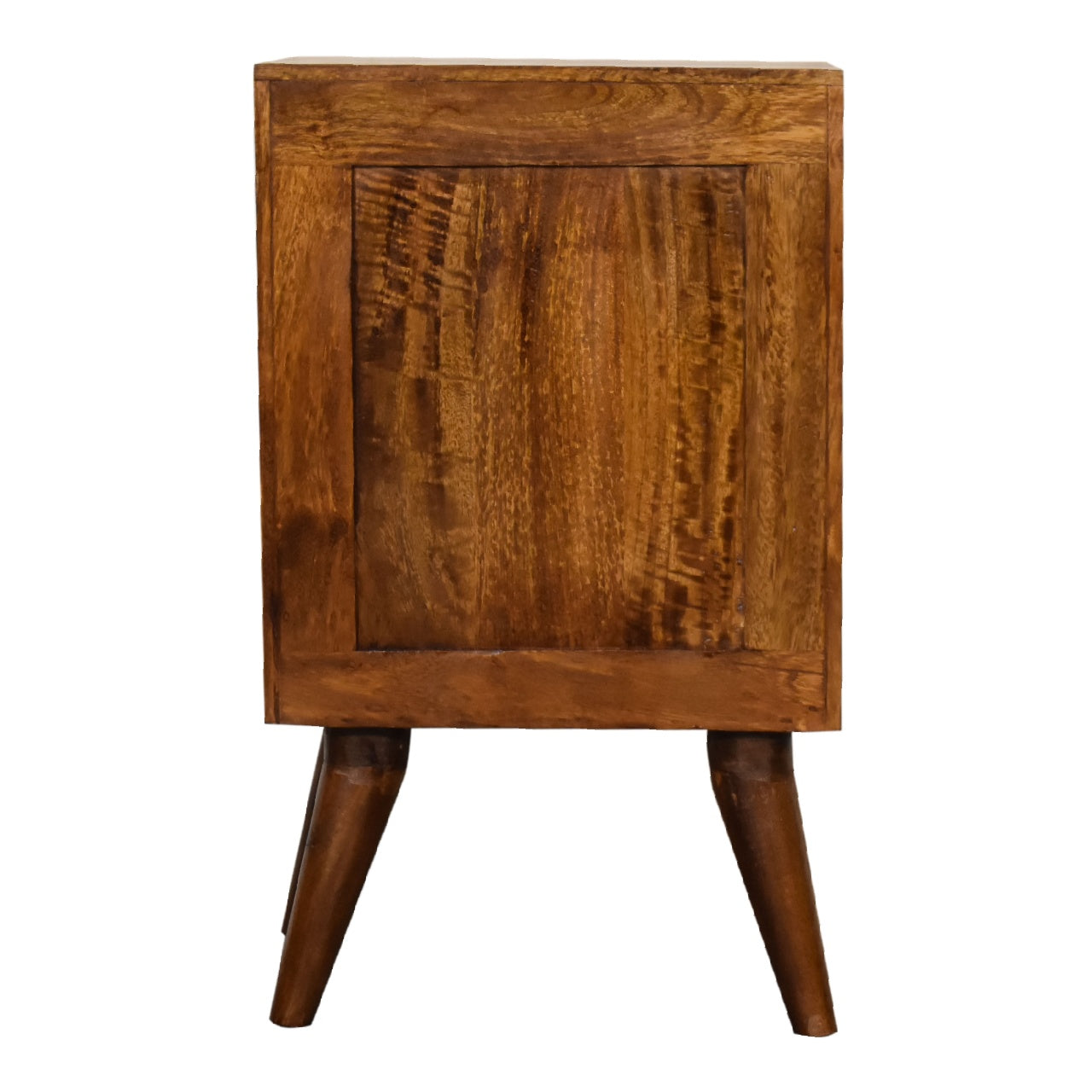 chestnut nordic style 4 drawer bedside