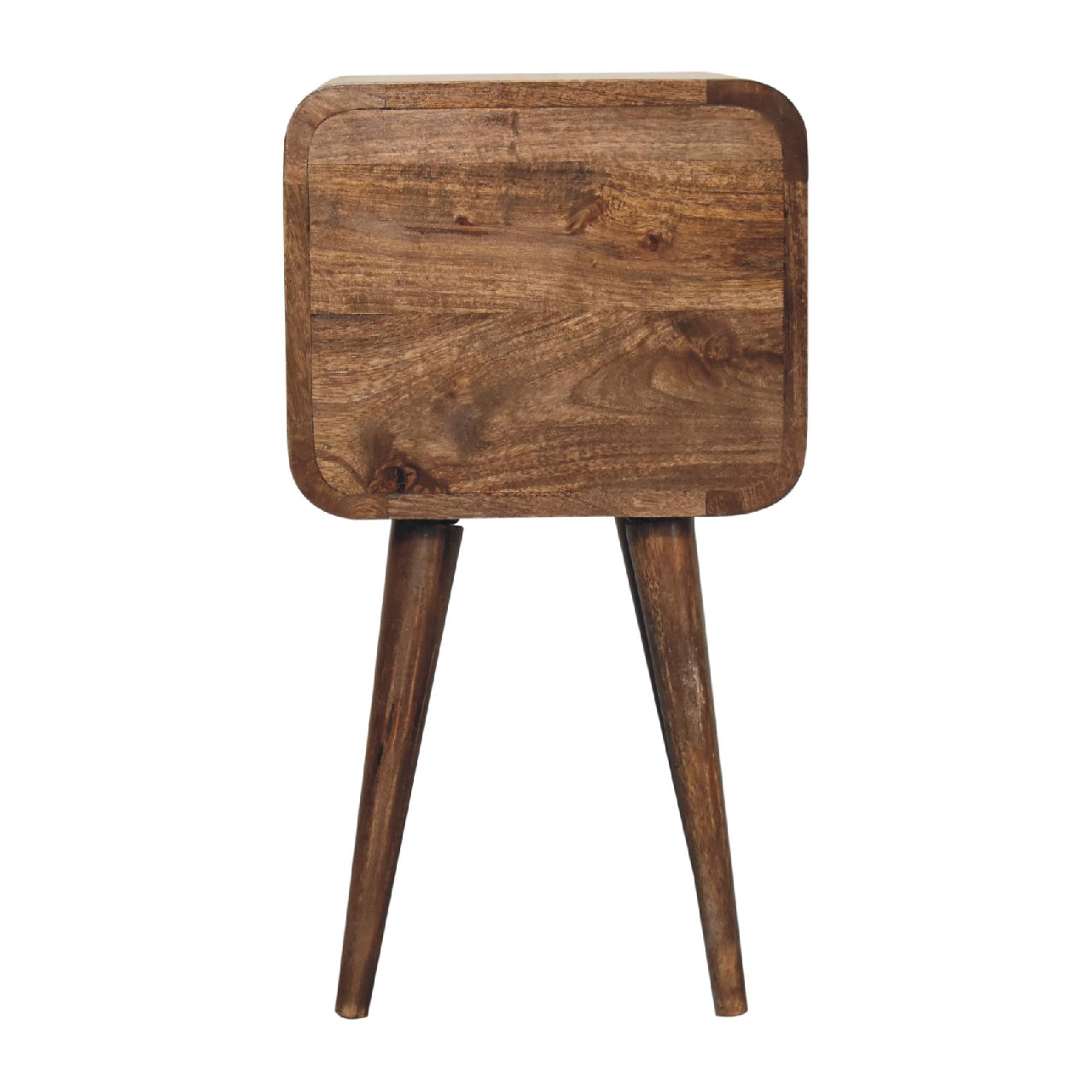 mini curved grey washed bedside